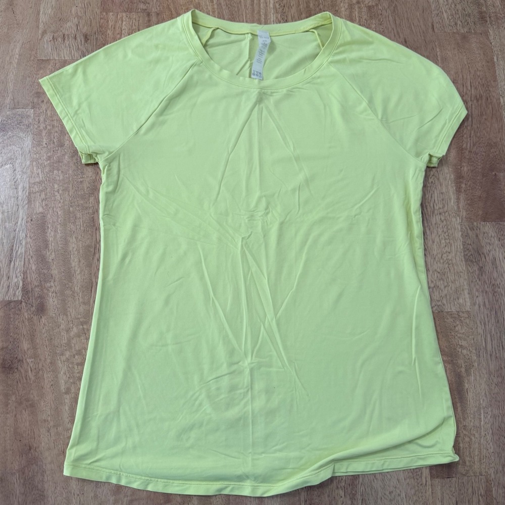 Alo Yoga Womens XS Lime Green Short Sleeve Activewear T-Shirt Raglan Gym Top